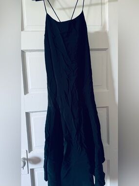 Black Slip Maxi Skirt with Spaghetti Straps